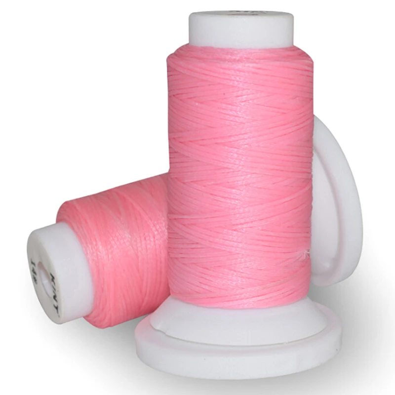 50 метров ручная вощеная нить 0,8 мм 50 м полиэфирный шнур швейная машина для шитья кожи инструмент для рукоделия - Цвет: pink