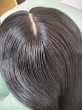 14Middle parte cabello humano Topper peluca para mujeres transpirable Base de seda con la trama de la máquina del Clips en el cabello tupé de mujer Remy pelo