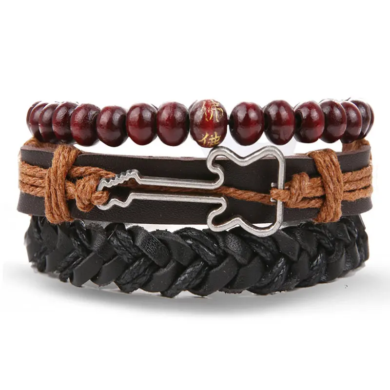 VKME браслеты в богемном стиле и браслеты для женщин и мужчин многослойные кожаные браслеты, бижутерия винтажный этнический подарок - Окраска металла: ZL0000719