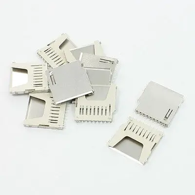 

10Pcs 1" Length Pull Out Type SD Card Socket Connector for Camera MP4