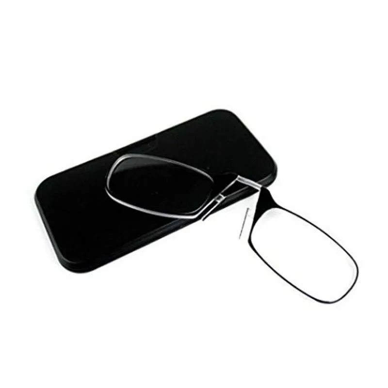 

Legless Eyeglasses Reading Glasses Old Man Can Stick Mobile Phone Mini Portable Presbyopic Glasses Send Ultra-Thin Glasses Box