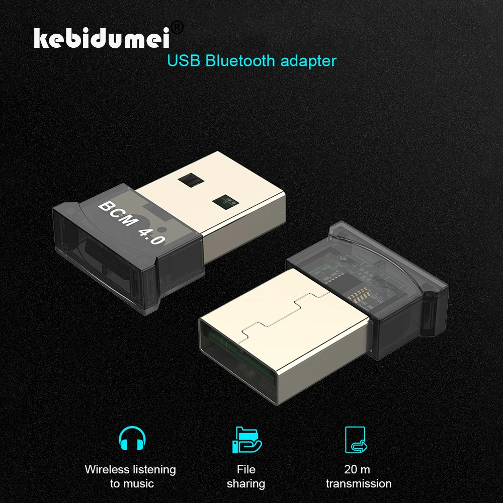 Kebidumei Bluetooth адаптер 4,0 USB ключ аудио Aux приемник передатчик для компьютера динамик аудио приемник