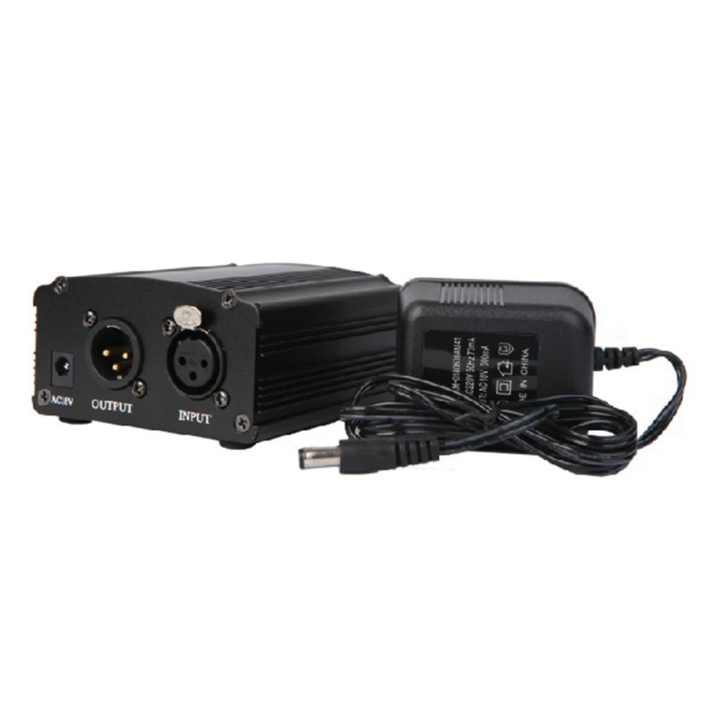 48V Phantom адаптер питания конденсатор микрофона, звук, Разъем для карты ЕС