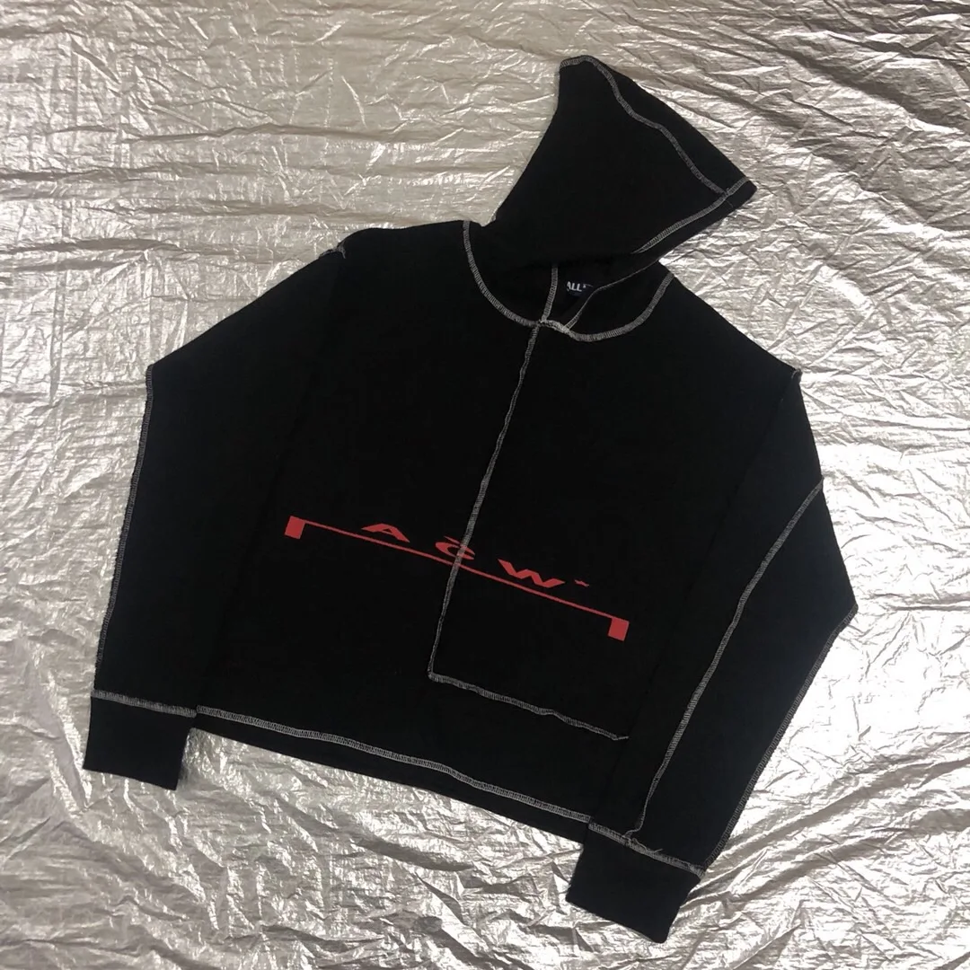 BLACK HOODIE 2019FW ACW A-COLD-WALL с логотипом для женщин и мужчин куртки пальто ветровка водонепроницаемая хип-хоп Уличная мужская куртка ACW - Цвет: BLACK HOODIE