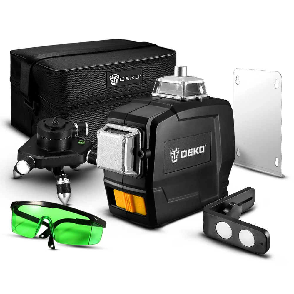 Online DEKO DC Serie 12 Linien 3D Laser Ebene Selbst Nivellierung 360 Grad Horizontale und Vertikale Kreuz Super Leistungsstarke GRÜN laser Strahl