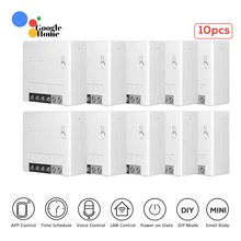 Sonoff – interrupteur intelligent Mini R2, 5/10 pièces, Module de minuterie 10a, commutateur à 2 voies, domotique, fonctionne avec Alexa Google Home