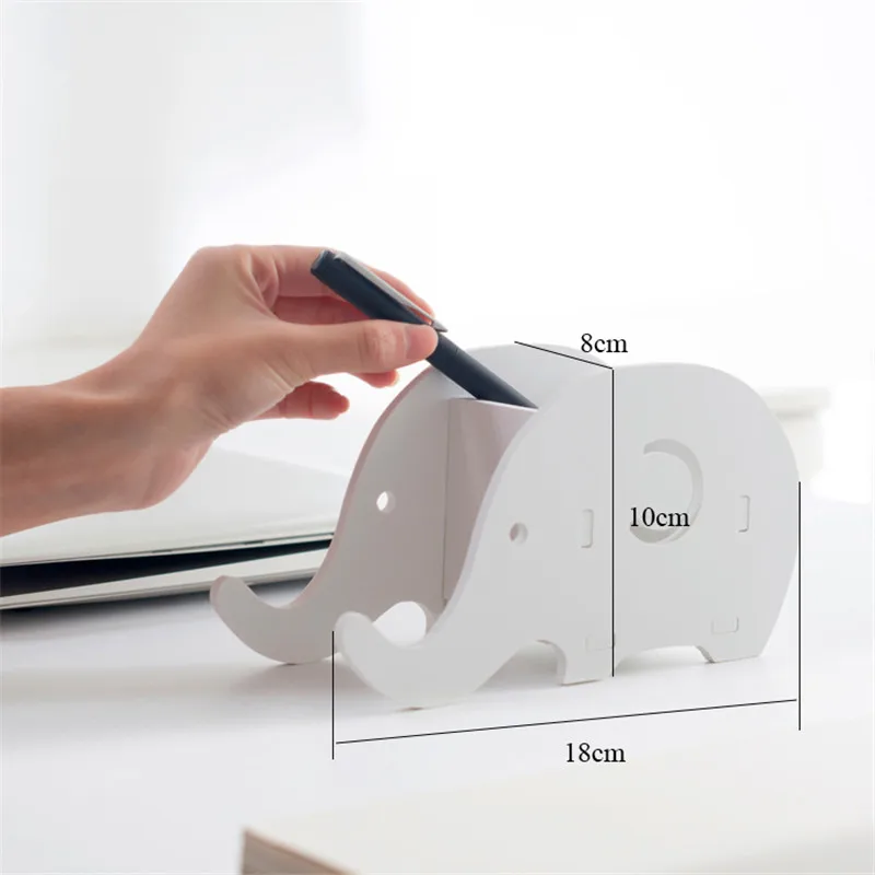 Elephant DIY офисная настольная коробка для хранения, настольная канцелярская ручка для хранения, держатель для телефона, контейнер для домашнего офиса, органайзер для мелочей