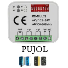 Pujol remoto garagem 433.92mhz rolamento código pujol portão de garagem controle remoto 300 900mhz receptor