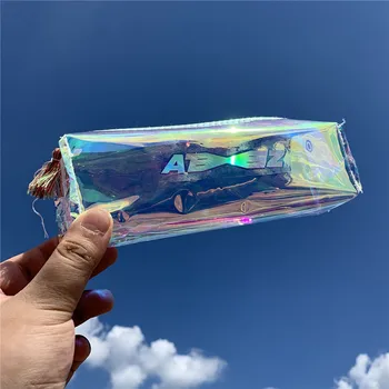 

Kpop ATEEZ Laser dazzle Pencil Case Coin Purse Zero Fever Part 1 Peripheral Makeup Bag