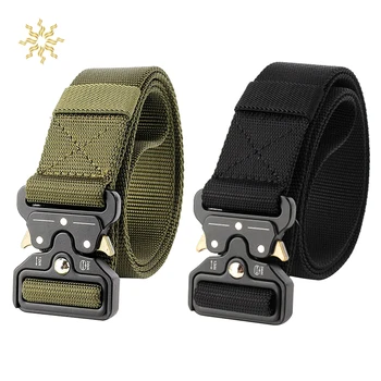 

New Army Style Combat Belts Quick Release Tactical Belt Fashion Men Canvas Waistband Outdoor Hunting CY