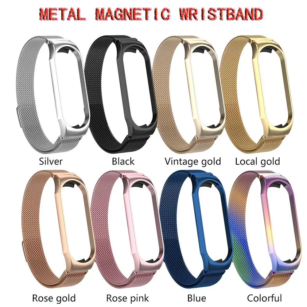 Лидер продаж mi Band 3/4 ремень для Xiaomi mi Band 3/4 браслет mi lanese ремешок металлические магнитные ремень