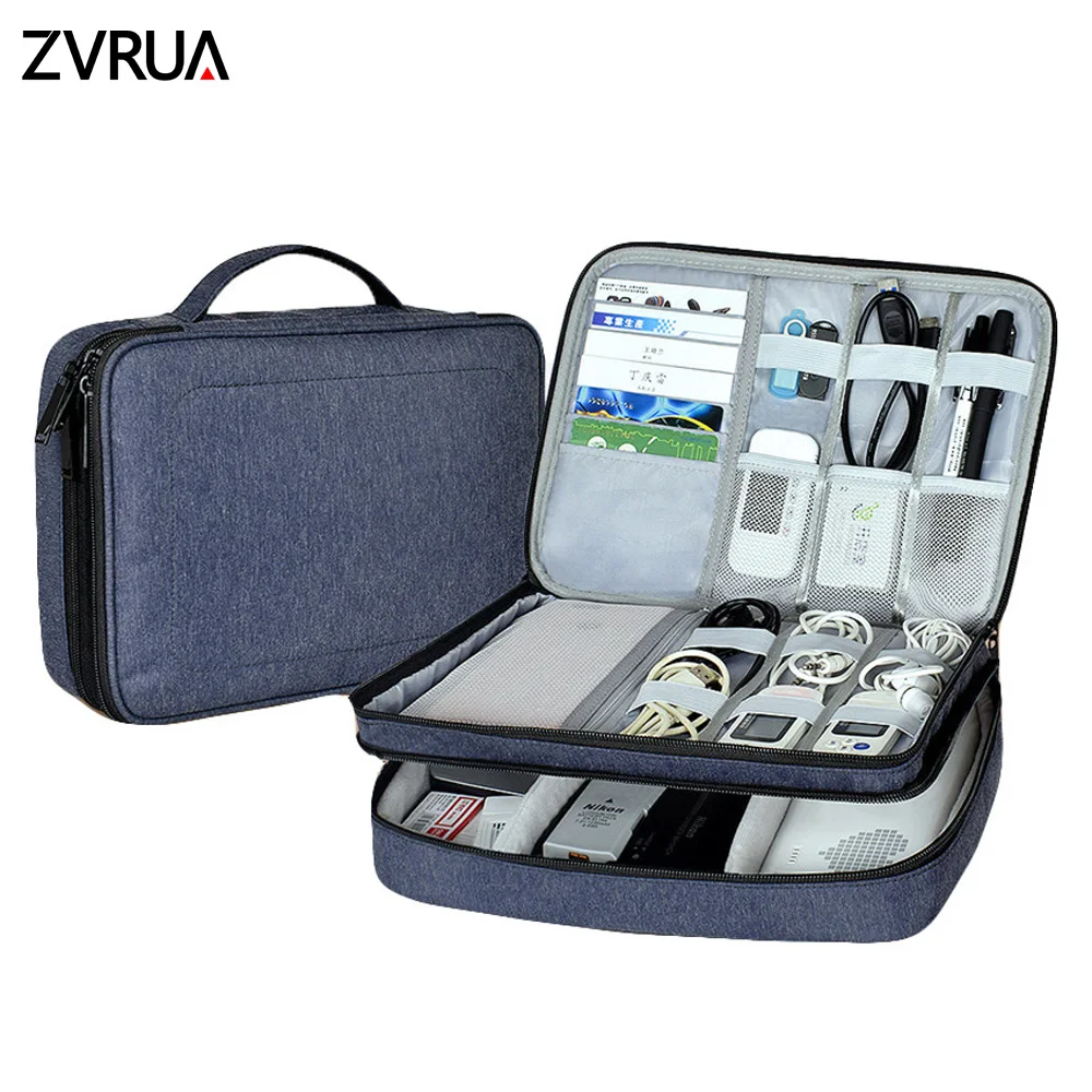 

Waterproof Electronic Accessories Storage Bag USB Gadget Data Cable Organizer Protective Sleeve Pouch Case Bag for iPad Digital