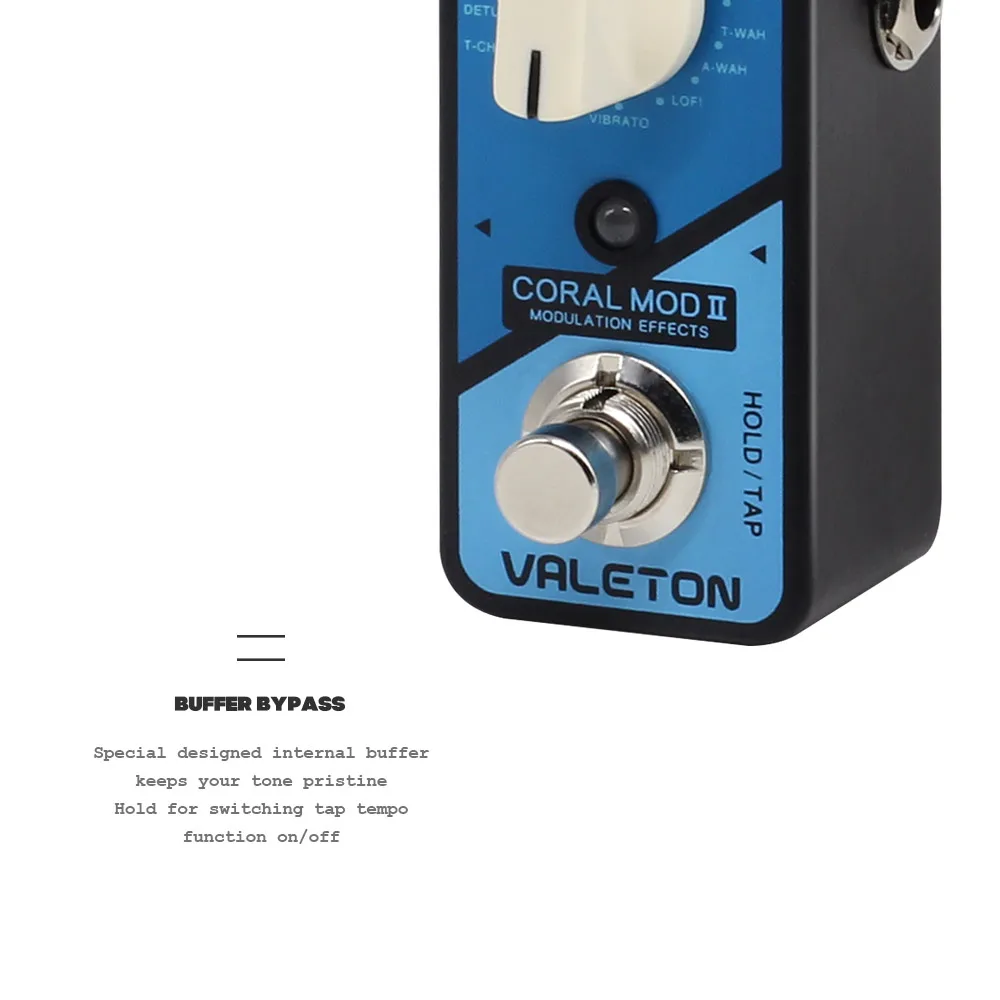 Valeton Coral Mod II мульти эффекты Гитара Бас педаль цифровая модуляция хор Flanger Phaser Univibe тремоло лофи CRL-8