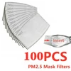 10-100PCS PM2.5 Anti Haze Mouth Mask Replaceable Filter-slice 5 Layers Non-woven Activated Carbon Filter Face Masks Gasket 1