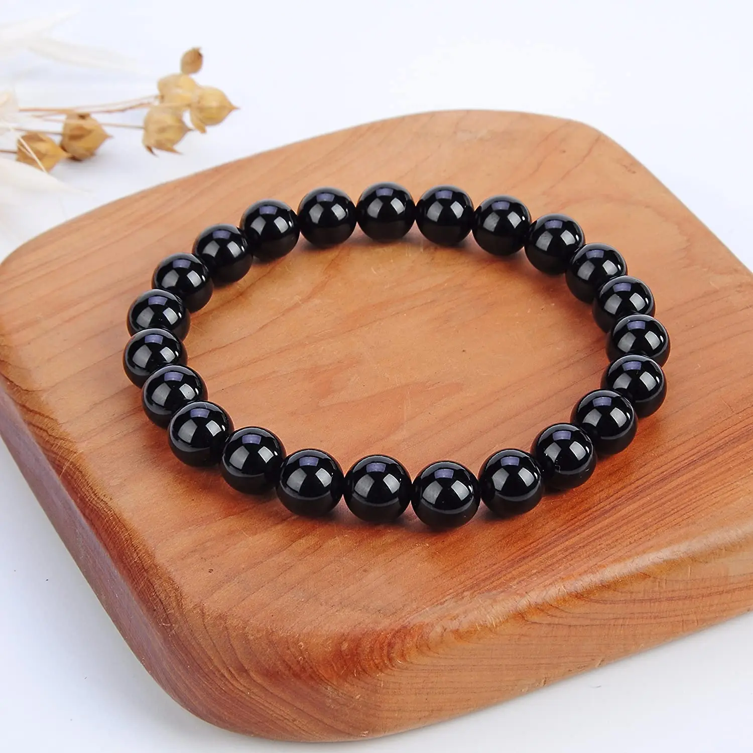 Natural Stone Bracelet Men 8MM Beads Elastic Bracelet Charm Chakra Healing Reiki Yoga Buddha Bracelets For Women Beads Jewelry - Image 3