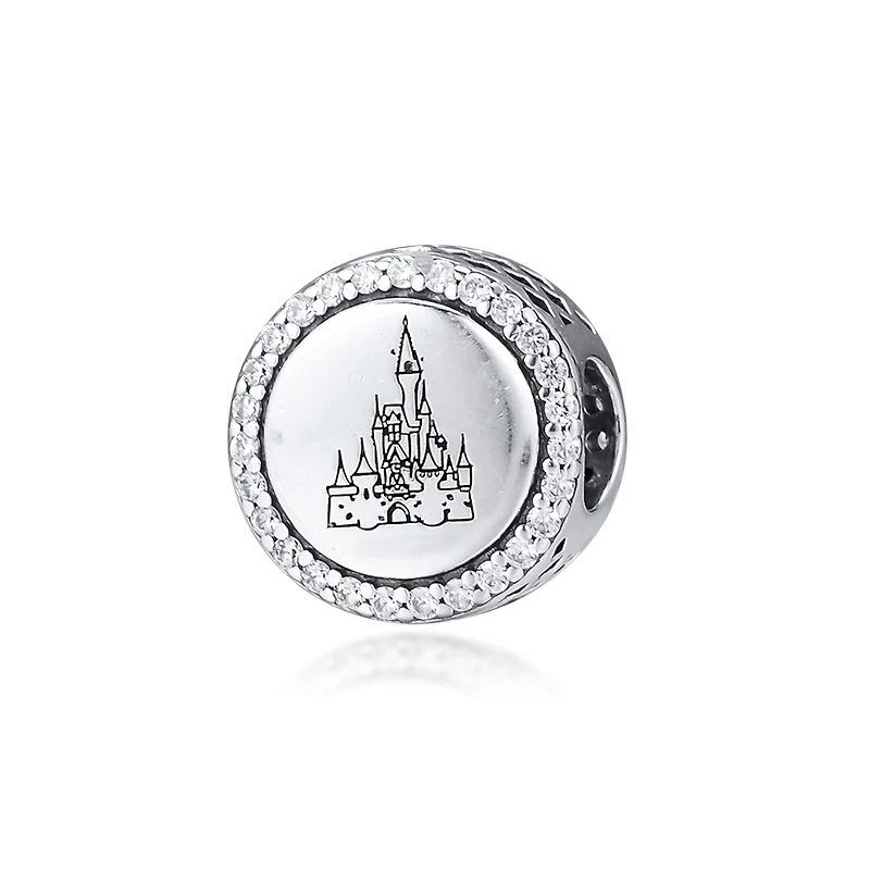 DIY Подходит для Pandora Подвески браслеты бусины в виде Микки-Мауса стерлингового серебра 925 пробы-ювелирные изделия с смешанной эмалью