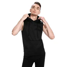 Стиль наружная форма для фотосессии Мужской пуловер с капюшоном жилет с карманами тренд