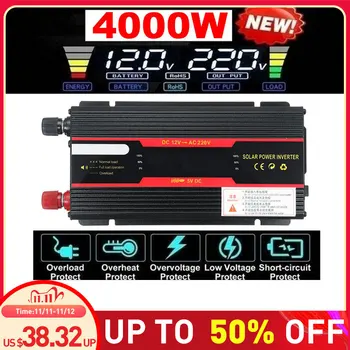 

Inverter 12V 220V 3000W 4000W 6000W Peak Solar Power Voltage Convertor Transformer DC 12V AC 220V Solar Inverter + LCD Display