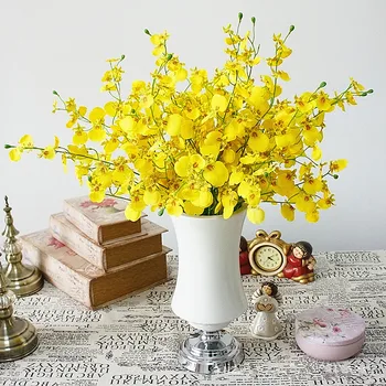 

Fashion Small Butterfly Orchid Artificial Flowers 4 Branches Fake Flower Party Home Decor Wedding Decoration Accessories