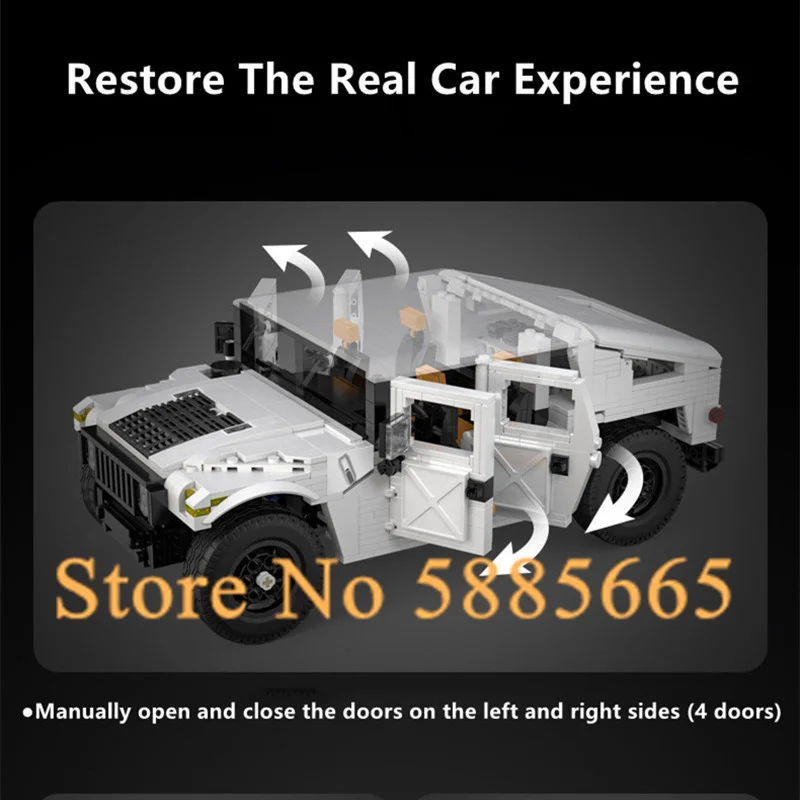 1380PSC DIY Puzzle Assembly Building Bolcks Radio Controlled Truck Parent-Child Interaction 1:12 Simulation RC Cars Toy For Kid 5