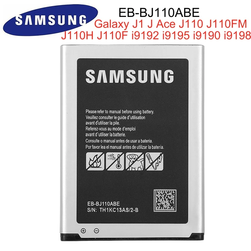 SAMSUNG оригинальная EB BJ110ABE батарея 1900 мАч для Samsung Galaxy J1 J Ace J110 J110FM J110F J110H i9192 i9195 i9190