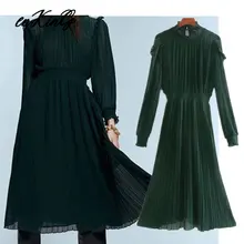 В английском стиле; элегантные офисные женские туфли плиссированные вечерние миди платье женское платье vestidos de fiesta de noche vestidos длинное платье с пиджаком