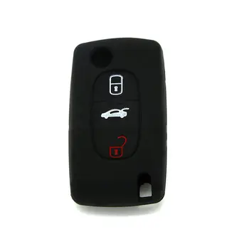 

Car folding 3 button remote control silicone protective cover