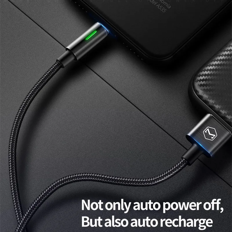 USB кабель зарядный Mcdodo со светодиодной подсветкой 2 А для iPhone 12 Pro XS Max XR X 8 7