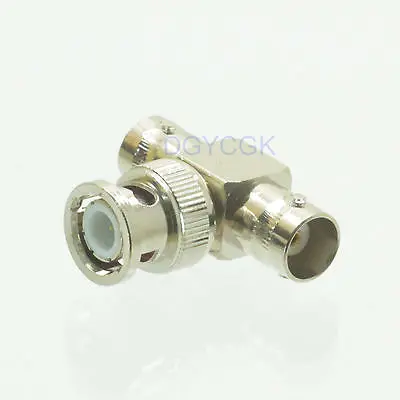 

DHL/EMS 100 pcs Conversion Adapter BNC male M to 2 x BNC female F T RF connector for radio -h2