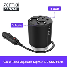 70mai розетка для автомобильного прикуривателя Pro 70mai USB Автомобильное зарядное устройство мульти Авто адаптер питания 70MAICar разветвитель для P30 для Mi9