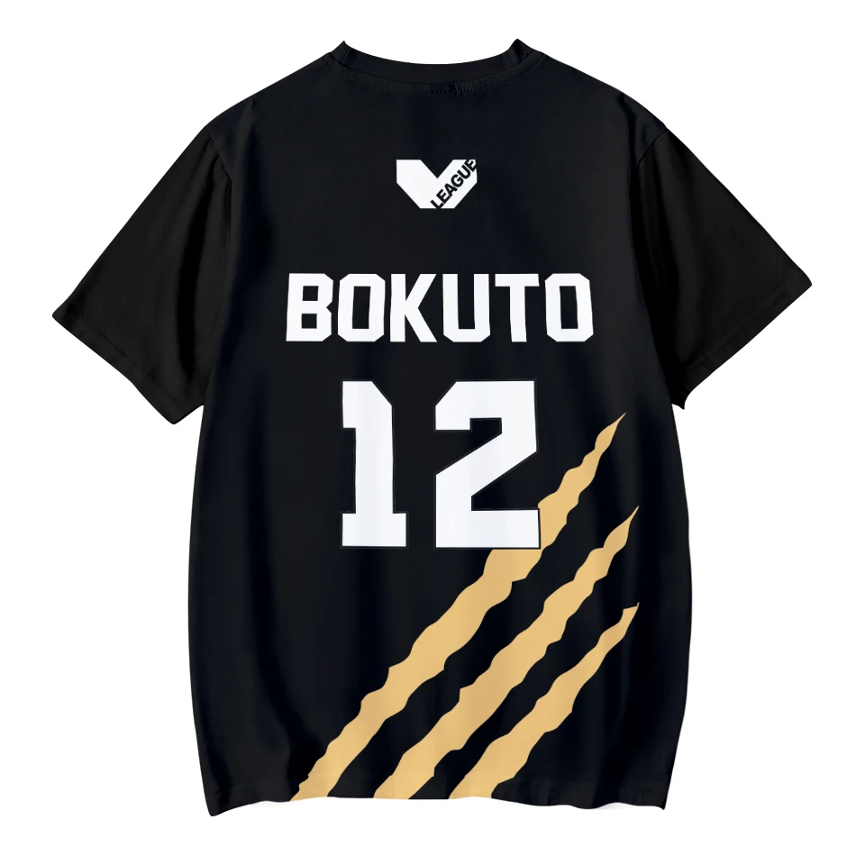 Good Value Anime Tees Haikyuu O-Neck t-Shirt Broadcloth Black Cartoon Short-Sleeve Casual 3D Tops 1005001501476359