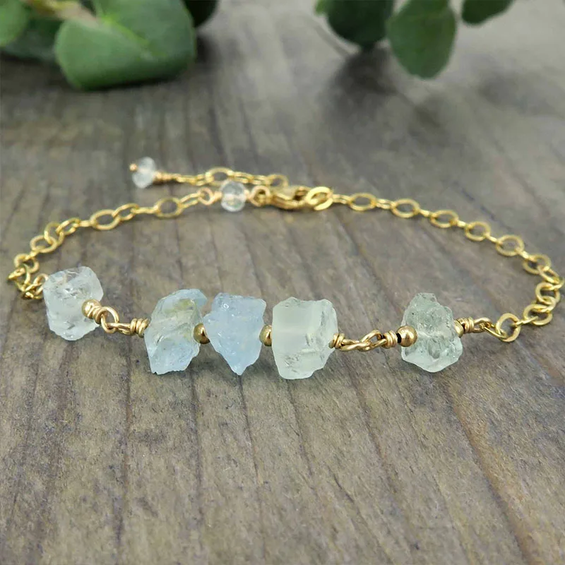 Aquamarine & Diamond Bracelets | All Diamond.co.uk