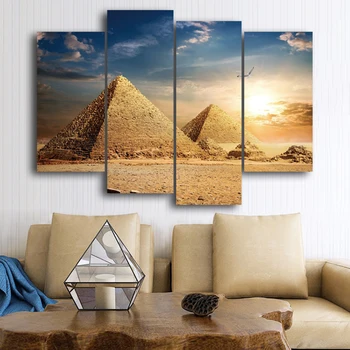 

Laeacoo Egyptian Pyramids Canvas Painting Prints Home Decorative Wall Art Paintings Picture For Living Room Bedroom No Frame