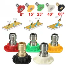 5 шт. адаптер 2.5GPM наконечник из нержавеющей стали автомобильный прочный быстрое подключение различных градусов Универсальный распылитель Набор насадок мойка давления