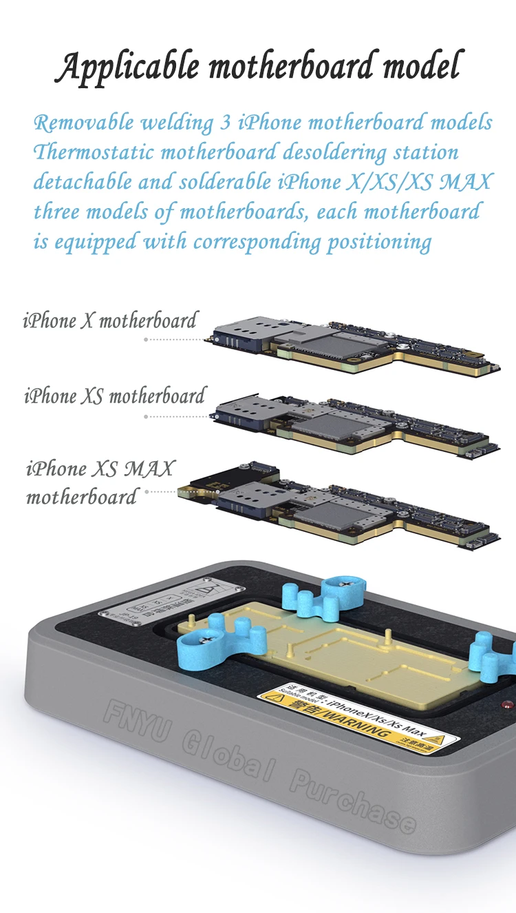 QIANLI материнская плата термостат сепаратор X Xs Max Отопление Паяльная Станция в дополнение к клею и оловянной сварки ремонтные инструменты