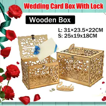 

Mr & Mrs Wedding Gift Card Box Wooden Case Wedding Invitation Card Box Card Sign Set Country Wedding Decoration DIY Gifts Party
