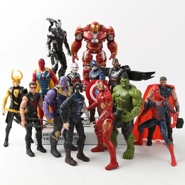 Ensemble de mini figurines Marvel Avengers pour enfants, Thanos, Iron Man,  Thor, War Machine, MEDk Spider, Spider Man Legends, reconnaissance, cadeau