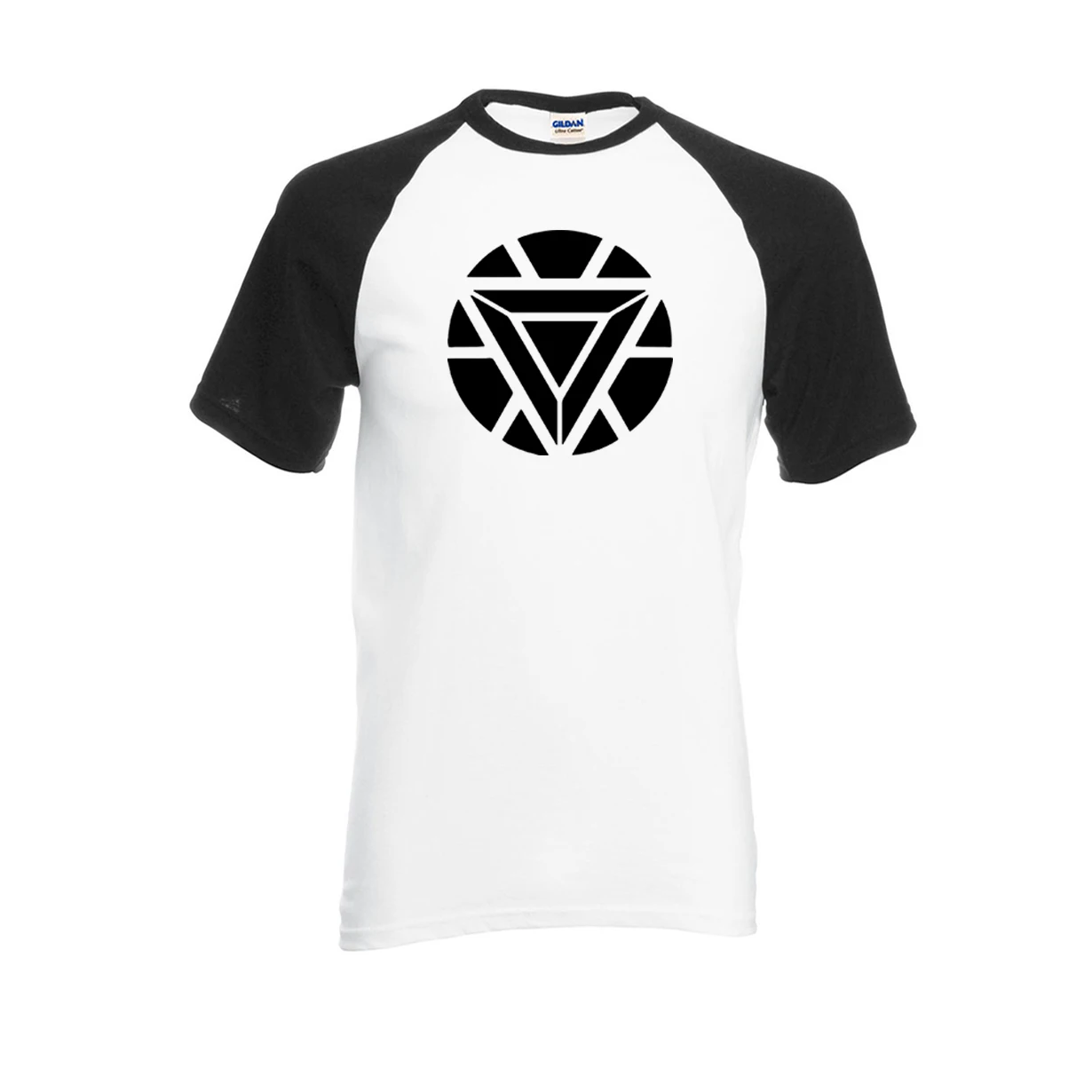 

Iron Man TOny Stark Raglan T Shirt Arc Reactor Print Super Hero Short Sleeve Harajuku Casual Sweatshirt Cotton Loose Streetwear