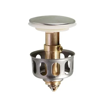 

Metal Bathroom Basin Sink Pop Up Drain Brass With Overflow Vanity Bath Sink Waste Drainer Kitchen Bathroom Accessories