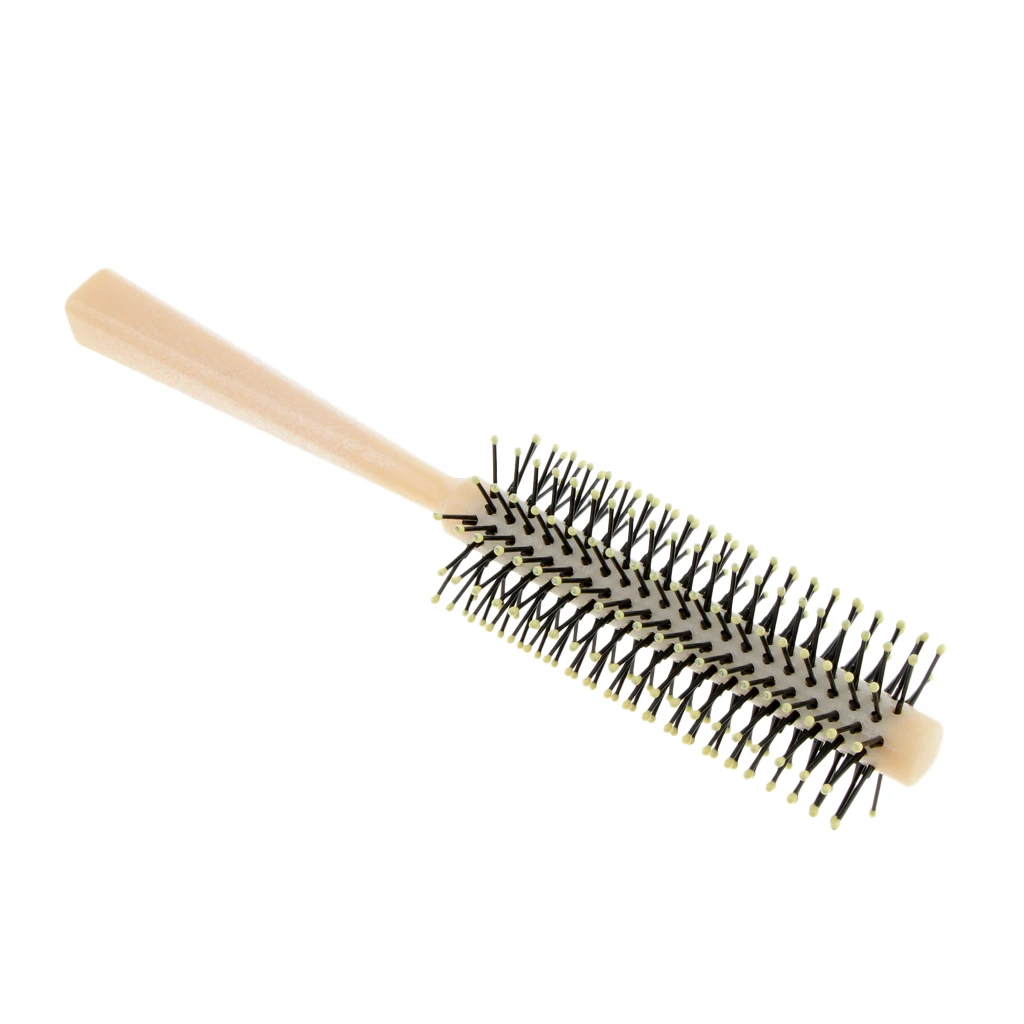 Plastic Small Roll Round Brush Curly Hair Styling Comb Ball Tips Scalp Massager