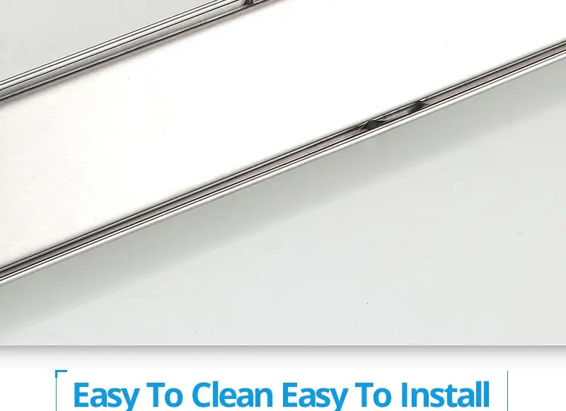 DCAN Stainless Steel Linear Channel Shower Floor Drain Gate 60cm 80cm 100cm 120cm SUS304 Deodorization Type Long Floor Drain (18)