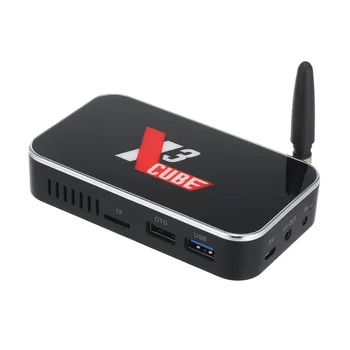 

X3 CUBE Android 9.0 TV Box 4K 1080P 2.4G/5G WiFi S905X3 Quad-core Chipset CPU Cortex-A55 2GB+16GB TV Set Top Box Support BT
