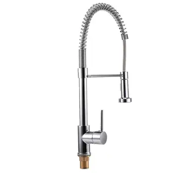 

Kitchen Faucet Pull Out Type Water Tap 360 Degrees Rotation with Dual Function Sprayer Strong and Sturdy U.S. Stock