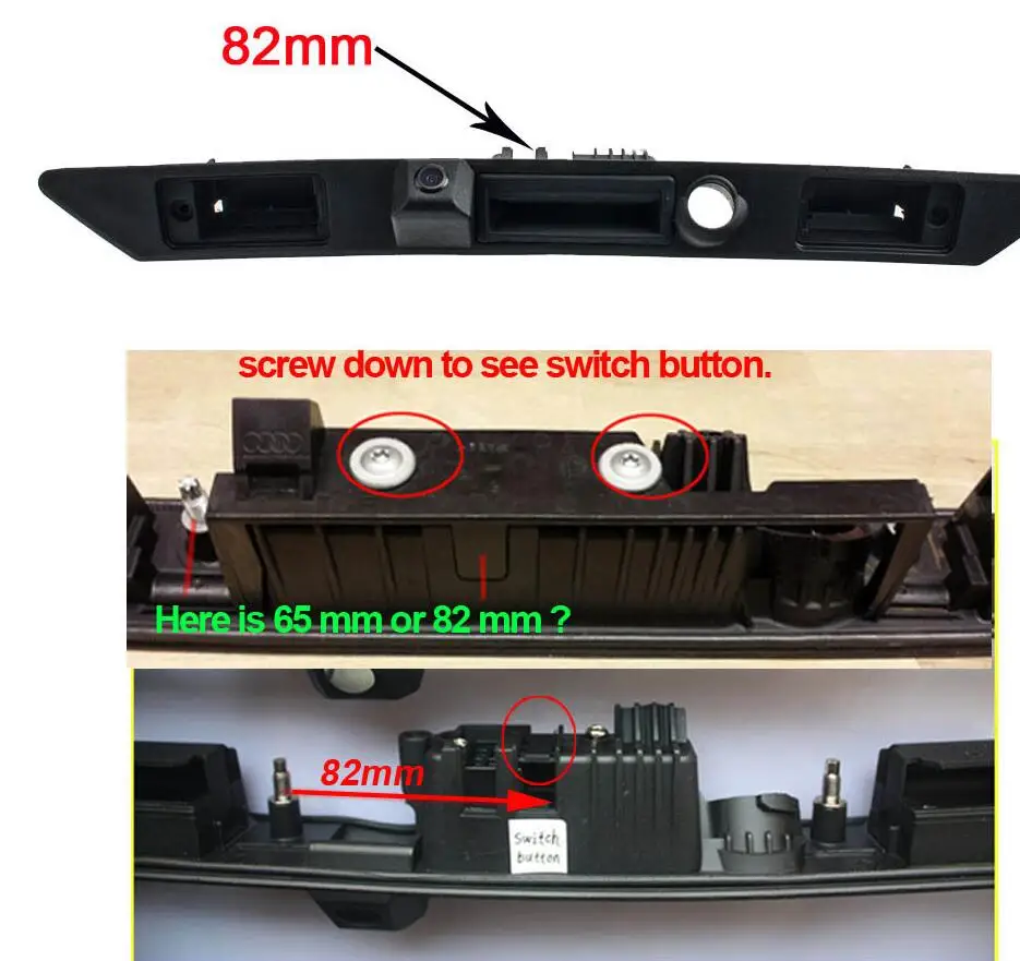 JSTMAX HD CCD супер ручка заднего вида камера Реверсивный для A6L Q7 A4 A3 A8L A8