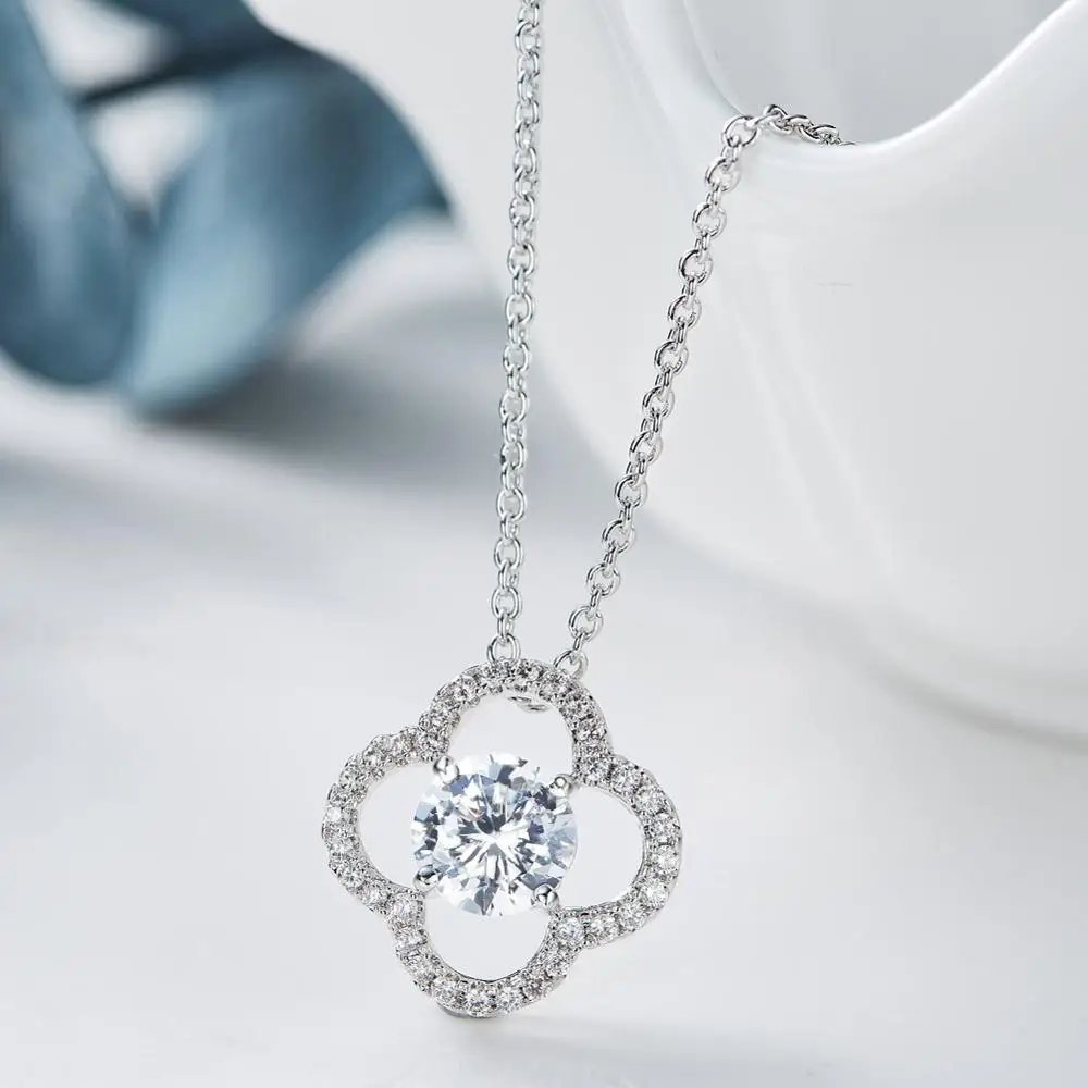 Ожерелье Warme Farben с кристаллами Swarovski, женское ожерелье с четырехлистным клевером, инкрустированное Zicon, ожерелье, колье, ювелирное изделие, подарок для девочек