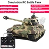 True Restoration RC Battle Tank Rotation Shot Turret Lift Barrel Simulation Recoil Sound LED Light Smoking Remote Control Tank 1