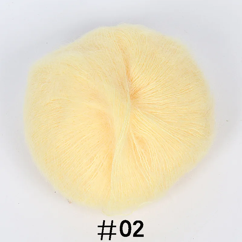 25 г/мяч из мягкого мохера кашемир шерстяная пряжа для вязания DIY шаль шарф нитки для вязания поставки ручного вязания - Цвет: 2