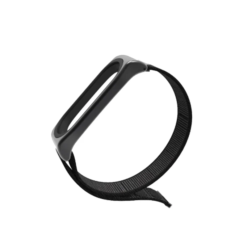 Mi jobs металлический нейлоновый наручный ремешок на замену для Xiaomi mi Band 4 3 Correa mi Band 4 3 Pulseira аксессуары - Цвет: Black