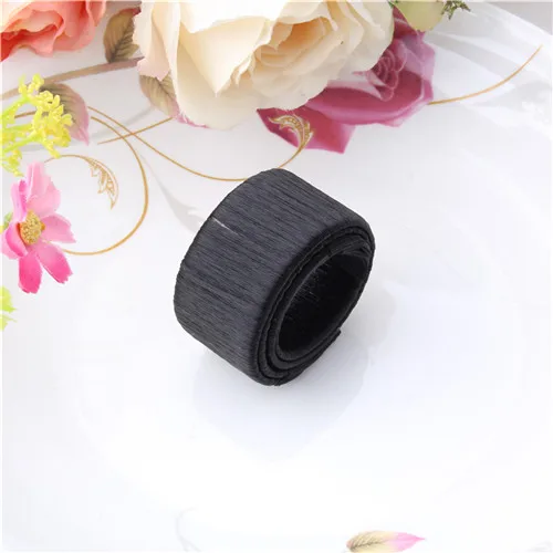 21cm Black Супер ткань 15 см/21 см/24,5 см мяч согнуть Магия парик пучок Гибкая французский шиньон волос резинки для волос для изготовления Стиль Женские аксессуары для волос для Для женщин детей - Цвет: 21cm Black