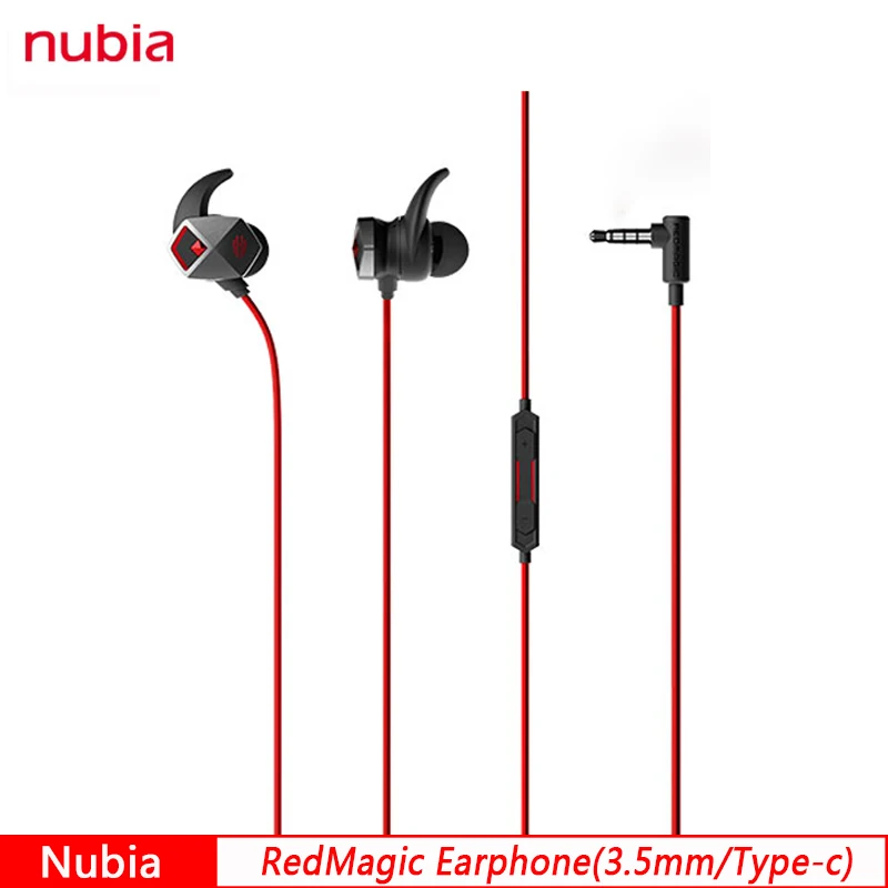 Оригинал Nubia рамка RedMagic Игровые наушники 3 5 мм для 6 6Pro спортивные Тип-C красный
